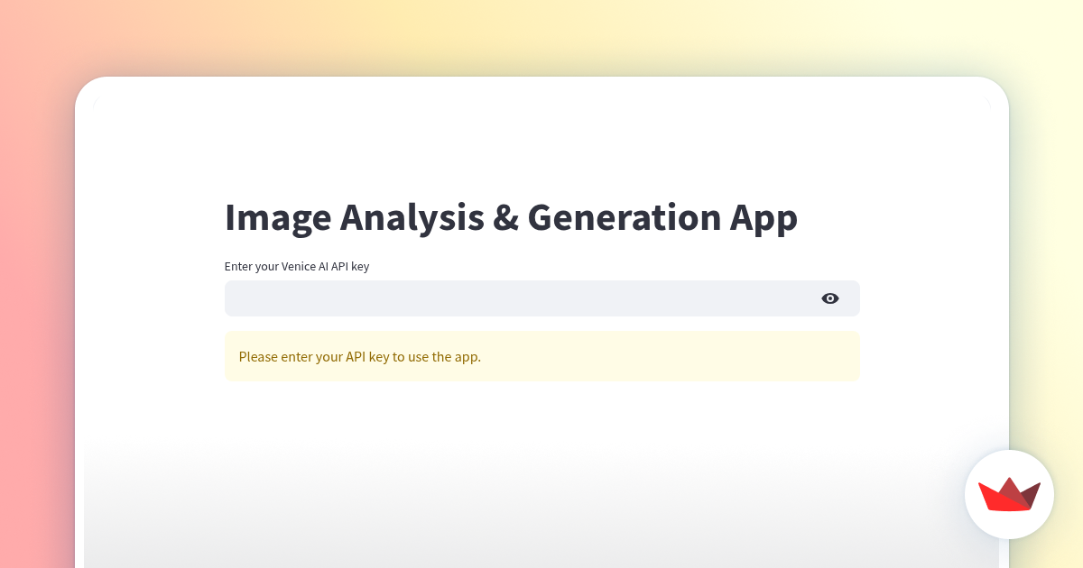 Image Analysis & Generation App Preview